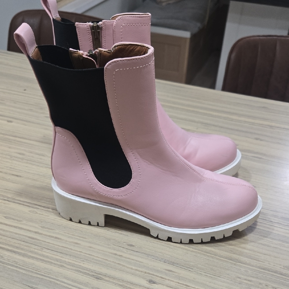BEAST FASHION Pink Ankle Boots - Picture 2 of 5
